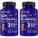 LOVEBUG Probiotics for Kids - Kids Probiotic Chewables with Prebiotics for Aged 4+ Daily Children s Gut Health Constipation Digestive & Immune Support Supplement Sugar-Free 120 Soft Pearls 60 Count (Pack of 2)