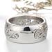 Aotiwe Women's Wide Hollow Pattern Wedding Ring - Silver with White Round Cut Zirconia (Size 54) - Elegant & Stylish International Shipping - Buy Online on GoSupps.com