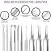 Blackhead & Pimple Popper Tool Kit for Nose & Facial Pore - Blemish Extractor for Men & Women - Christmas Present in Silver - Buy Online on GoSupps.com