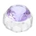 Housoutil Nail Art Crystal Cup To Go Plates with Lids Nail Salon Supply Crystal Nail Art Cup Manicure Dish Bowl Glass Nail Manicure Cup Purple White Crystal Liquid Powder