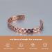 YINOX Women's Copper Bracelet with 4 Magnets - 6.5 Inch | Stylish Magnetic Jewelry for Health & Wellness - Buy Online on GoSupps.com