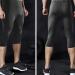 Rayauto 3/4 Capri Compression Training Pants - Honeycomb Knee Basketball Protection for Adults & Teens - Black - Buy Online on GoSupps.com