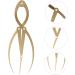 Mipcase 1pc Eyebrow Positioning Ruler Makeup Stamp Eyebrow Tools Eyebrow Ruler Tool Template Ruler Shaping 16.5x5.4cm Golden - Buy Online on GoSupps.com