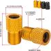 Presta to Schrader Valve Adaptor for Bikes, E-Bikes, E-Scooters, Cars - 4 Pack + Caps - Black - Buy Online on GoSupps.com
