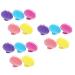 Tovinanna 15 Stk silicone shampoo brush dry brushes of the body scalp care hairbrush hairbrush laundry cleaning brush scalp massage shower of dog massage comb hair remover