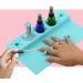 Beautyflier Soft Silicone Nail Polish Bottle Holder Nail Polish Organizer Nail Station for Salon Home DIY Manicure Tools Nail Art (Blue) - Buy Online on GoSupps.com