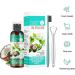 Coconut Oil Pulling Mouthwash - Mint Flavor Alcohol-Free Teeth Whitening & Tongue Scraper Set for Fresh Breath - Buy Online on GoSupps.com