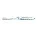 Antibacterial toothbrush with silver bristles and blue handle