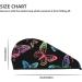 Rainbow Butterflies Microfiber Hair Towel | Soft Super Absorbent & Quick Dry for Long Curly Hair - Coral Velvet Wrap - Buy Online on GoSupps.com