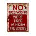 BEWARE OF Retro Metal Sign Flag Plaque Bar Club Cafe Garage Wall Decor Art Multipurpose Cleaning Wipes (Silver One Size) Silver One Size