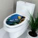 Watertight Toilet Sticker Cover Lid Flower Pattern Vinyl Art Wallpaper Removable Bathroom Decals WC Toilette Poster Style D Home Decoration Ornaments (AZ-P077-US1030532GCYXCTI) Style 2