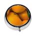 Fresh Mangoesround Pill Box 3 Compartments Round Pill Box Organizer for Purse Or Pocket &*Portable Travel Pill Box