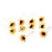 Bridal Wedding Sunflower Hair Pins Clips - 10Pcs Yellow Set for Bridesmaids & Proms - Buy Online on GoSupps.com