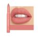 WGUST Matte Crayon Lipstick with Free Sharpener Mattes Velvet Lip Liner Non-Stick Cup Long Lasting Waterproof Lipstick Pencil Lip Makeup Gift For Ladies #05 Peony 1PC