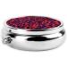 Red & Blue Leopard Print Portable Pill Box | Round Mini 3-Compartment | Travel Essential for Small Pills - Buy Online on GoSupps.com