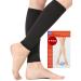 2 pairs of calves medical compression stockings women & men 20-30 mmHg class 2 calf supports graded support support stockings for varicose veins edema flight sport xxl 2x black