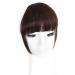 Bangs Clip in Bangs-Fake Bangs Hair Clip Dark Brown Clip on Bangs Real Human Hair Air Curtain Bangs for Women Clips Bangs Hair Extensions Fringe Curved Bangs for Women Curved Bangs for Daily Wear ( T1B/30