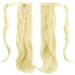 Human Hair Ponytail Hair Piece Ponytail Hair Extension Synthetic Curly Wrap Around Clip In Blonde Wave Pony Tail Fake Hair Ponytail Hairpiece for Women(613 Blonde) 22INCHES 613 Blonde - Buy Online on GoSupps.com