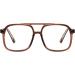 FEISEDY Aviator Blue Light Blocking Glasses - Oversized Square Fake Nerd Clear Computer Glasses TR Frame B0158 - Transparent Coffee 53mm - Buy Online on GoSupps.com