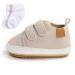 Baby Girls Boys Sneakers Toddler Shoes PU Leather First Walking Shoes Anti-Slip Infant Newborn Prewalker Sneakers for 0-18 Months with Sock 12-18 Months Xing