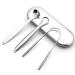 WILsem Tongue Scraper Cleaner Tongue Cleaning Tool Reduce Bad Breath Stainless Steel Tongue Scraper Storage Box Silver