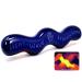 Heat-Wave (Sapphire) Synergy Stone - Contoured Hot Stone Massage Tool - Relaxing and Therapeutic for Neck, Back, Legs, Feet - Ultra-Smooth for Massage on Skin with Oil or Over Clothes