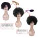 Queentas 8 #1B Short Afro Curly Real Hair Wig for Women - Natural Winding Curls with Free Hairnet | 20.32 cm - Buy Online on GoSupps.com