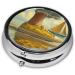 Buy Yellow Canvas Shoes Portable Metal Pill Box - Round Mini 3-Compartment Design for Small Pills | Travel Essential Fastening Design - Buy Online on GoSupps.com