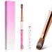 Yasterd Acrylic Nail Brush 100% Pure Kolinsky Acrylic Brushes for Nails Size 8 Crimped Oval Nail Brushes for Acrylic Application Pink Rhinestone Metal Handle Acrylic Powder Brush Professional Manicure Tool 8 Pink