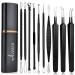 Pimple Popper Tool Kit, Aooeou 10 Pcs Professional Pimple Comedone Extractor Tool Acne Removal Kit -Treatment for Pimples, Blackheads, Blemish, Zit Removing, Forehead and Nose