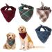 Buy Dadabig 4-Piece Dog Bandanas - Stylish Reversible Triangle Scarves for Dogs & Cats - Cotton Checkered Pet Neckwear - Buy Online on GoSupps.com