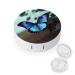 Contact Lens Case Blue Butterfly Print Plastic Contact Lens Case contact Lens Care Box ontact Lens Travel Box