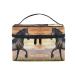 Daisy black horse cosmetic bag Organizer zipper make -up bags cultural bag wash bag for women girls women