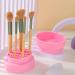 Makeup Brush Cleaning Kit Makeup Brush Cleaner Bowl Silicone Makeup Brush Cleaning Bowl Makeup Brush Cleaner Spinner with Compact and Portable Design for Women Ladies Pink - Buy Online on GoSupps.com