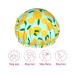 Sky Blue Lemon Shower Caps for Women - Reusable Waterproof Hair Cap with Double Protection Layers - Buy Online on GoSupps.com