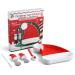 BEWOS Christmas Style Baby Weaning Set 5 PCS Baby Cutlery Set Baby Feeding Set Includes Baby Suction Plate 304 Nice Quality Stainless Steel Fork and Weaning Spoon etc Nice Gift for Babies Christmas Style Baby Weaning Set 5P