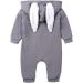 Kids Tales Newborn Baby Winter Rabbit Ear Hooded Zipper Romper 0-3 Months Grey - Buy Online on GoSupps.com