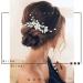 Bridal Hair Comb Silver Flower Wedding Hairpiece Crystal Side Combs for Women - A-Silver - Buy Online on GoSupps.com