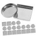 90 Pcs Aluminum Empty Blusher & Eyeshadow Palette Pans - Square Metal Makeup Container | 2.5x2.5cm - Buy Online on GoSupps.com