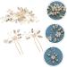 minkissy 5 Sets Hairpin Bridal Hair Combs Pearl Hair Combs Decorative Headpiece Decorative Hair Combs Wedding Decorations for Ceremony Hair Decor Accessory Zinc Alloy Horse Eye Bride - Buy Online on GoSupps.com