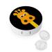 Giraffe Cute Contact Lens Case Travel Portable Travel Contact Lens Box with Mirror