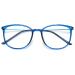 Koosufa Classic retro nerd glasses women men glasses without prescription glasses frames round panto glasses glasses frame fake glasses vintage with case blue