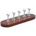 Baluue Nail Stand for Press on Nail Holder for Painting Nails Wood Nail Display Stand for False Nail Tip Manicure Tool Nail Art Display Home Salon Silver
