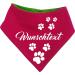 Both-sided multicolor dogs turning cloth (FB: pink-lime) (size.1-HU 27-30 cm) with your desired text size 1-neck circumference 27-30 cm pink lime green