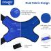 Newgo Fleece Cooling Pads for Ankle Pain Relief | Ice Cold Cooling Belt & Socks for Foot Injuries | Ankle Swelling & Sprains - Dark Blue & Black - Buy Online on GoSupps.com
