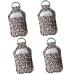 4 Piece Hand Sanitizer Bottle Holder Keyring-Ranxizy Neoprene Keychain for 30ML Gym Shampoo Lotion Soap Perfume and Liquids Travel Containers,Leopard print