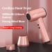 Cordless Hair Dryer Rechargeable Cordless Blow Dryer with Base Hot & Cold Wind Small Hair Dryer Professional Portable Hair Dryers Low Noise for Travel Salon Women Gifts Gray Grey - Buy Online on GoSupps.com