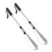 Long Handled Metal Shoe Horn Set of 2, Adjustable (16" to 31") Shoe Lifter for Men, Women Seniors and Kids Spring Design It Can Be Applied to Different Heights People