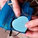 LOGOFUN Heart Shaped Lens Cleaner - Portable Adorable Screen Wipe & Bag Pendant - Blue - International Shipping Available - Buy Online on GoSupps.com