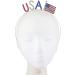 Lux Patriotic USA American Flag Crystal Rhinestone Headband - Silver Tone - Buy Online on GoSupps.com